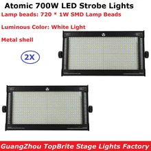 Big Discount 2XLot ATOMIC 700 Watt White Color LED Strobe Lightz 110-220V Professional Stage Strobe Light With 8 DMX Channel