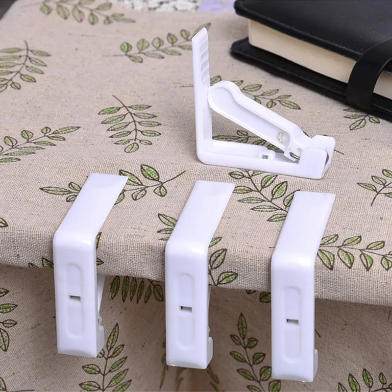 4Pcs/set Tablecloth Clip Plastic Stainless Steel Spring Table Cover