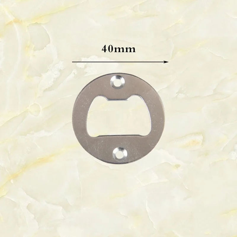 

500pcs Stainless Steel Bottle Opener Part With Countersunk Holes Round Metal Strong Polished Bottle Opener Insert Parts
