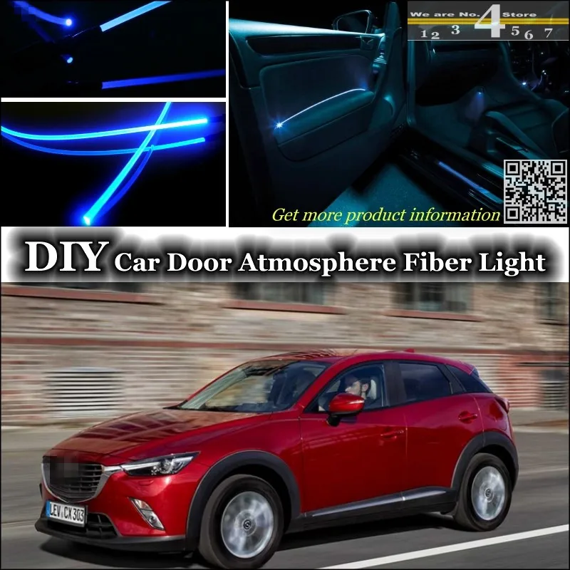 Для Mazda CX3 CX-3 CX 3 Akari внутренний окружающий свет тюнинг атмосферное волокно