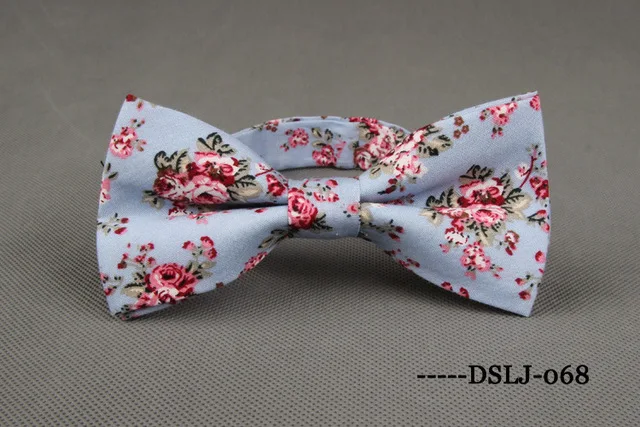 Mantieqingway британский стиль винтажный цветочный принт галстук-бабочка для жениха Свадьба Gravata Тонкий цветочный узкий галстук-бабочка - Цвет: 068