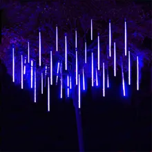 30CM 50CM Tube Meteor Shower Rain LED Lights 8 Tubes Garland Christmas Trees Decoration Outdoor Garden Park Street Luces Navidad jusong led christmas 50cm meteor shower rain tube smd garland christmas tree navidad decorative xmas outdoor fairy lights string