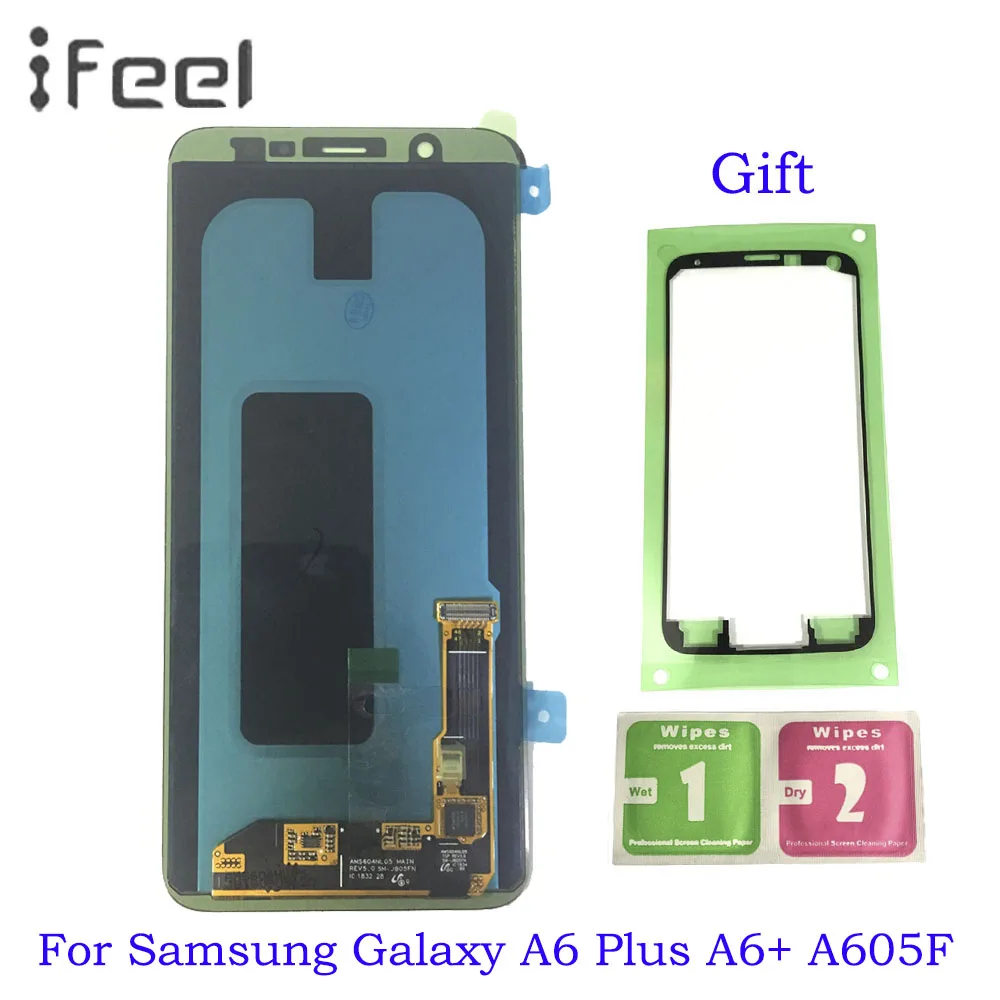 

AMOLED A6 Plus LCD For Samsung Galaxy A6/A6 Plus A6+ 2018 A600F A600FN A605F LCD Display Touch Screen Assembly Replacement