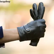 Натуральная кожа перчатки безболезненные утолщение овчины перчатки мужские осенние и зимние толстые теплые