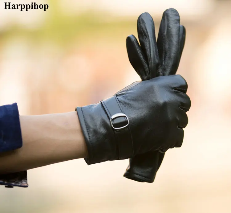 

Genuine leather gloves paintless thickening sheepskin gloves male autumn and winter thick thermal