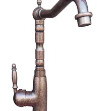 Античная Медь Одной ручкой Поворотный для кухонной раковины Смеситель с краном кран Cnn017