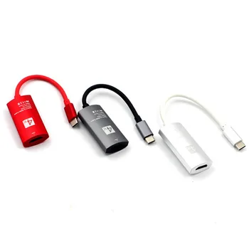 

Type-C to HDMI HD Video S8 Mate10 Mobile Phone Universal Same Screen Adapter Converter for Mckbook Tablet Red/Black/White