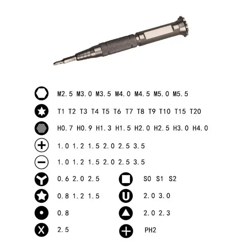 59 в 1 многофункциональная Прецизионная отвертка из сплава хрома ванадиевой стали набор телефонных ноутбуков инструмент для ремонта 96*20*20 мм