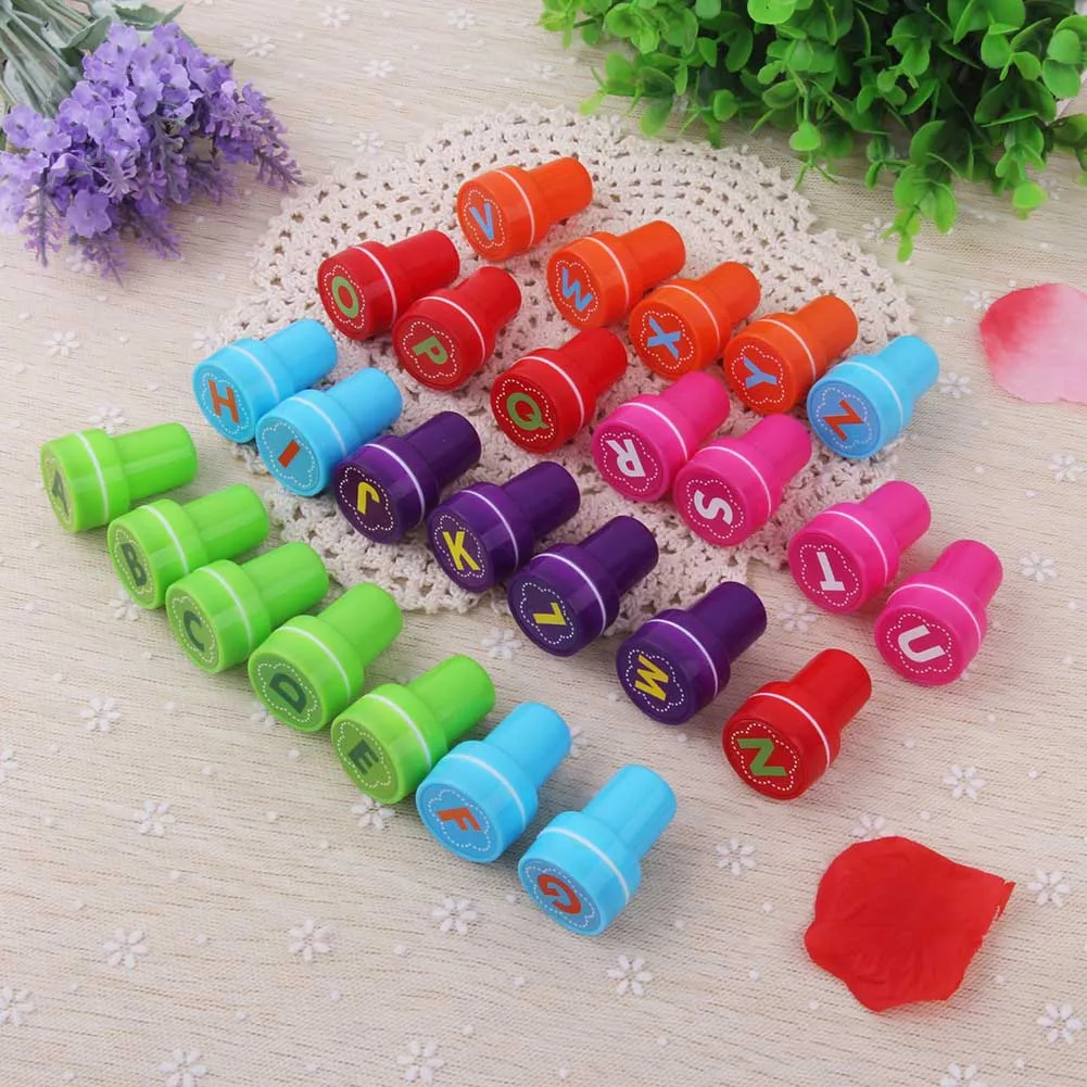 26pcs/set!!! Cute & New Stamp Letter Alphabet Stamp Kids Students Toy