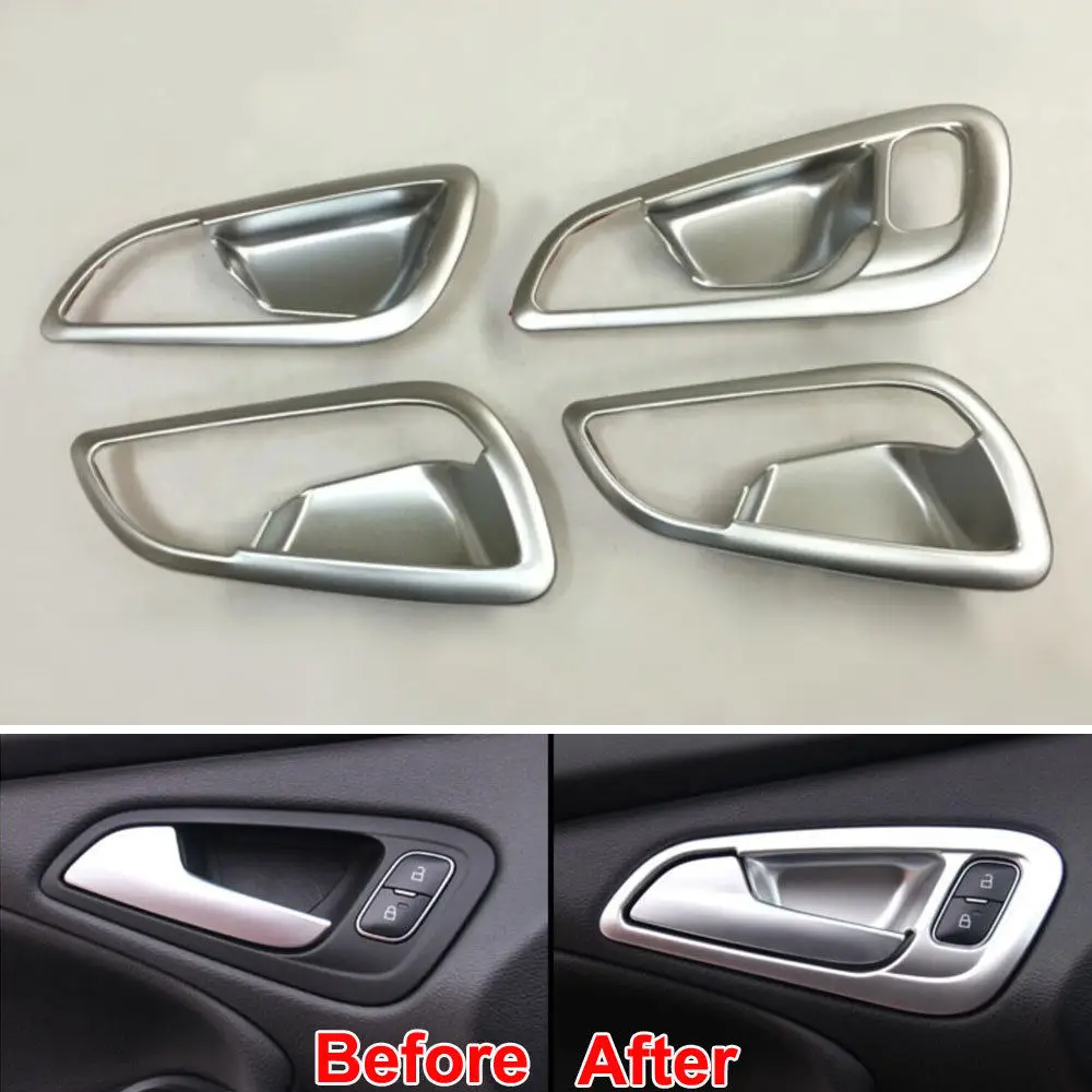 Us 22 41 16 Off Abs Chrome Inner Door Handle Bowl Cover Sticker For Ford Focus 2015 2016 Car Interior Decoration Accessories 4pcs Set In Interior