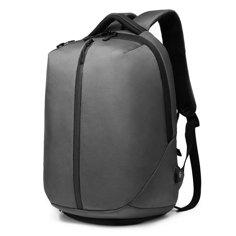 OZUKO, рюкзак для ноутбука, мужской, 1680D, Оксфорд, USB зарядка, рюкзак для путешествий, Противоугонный, водонепроницаемый, на молнии, для фитнеса, сумка, обувь, карман - Цвет: grey