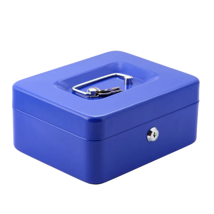 15x12x8CM Metal Cash Box Jewelry Safety Storage Box Secret Money Case
