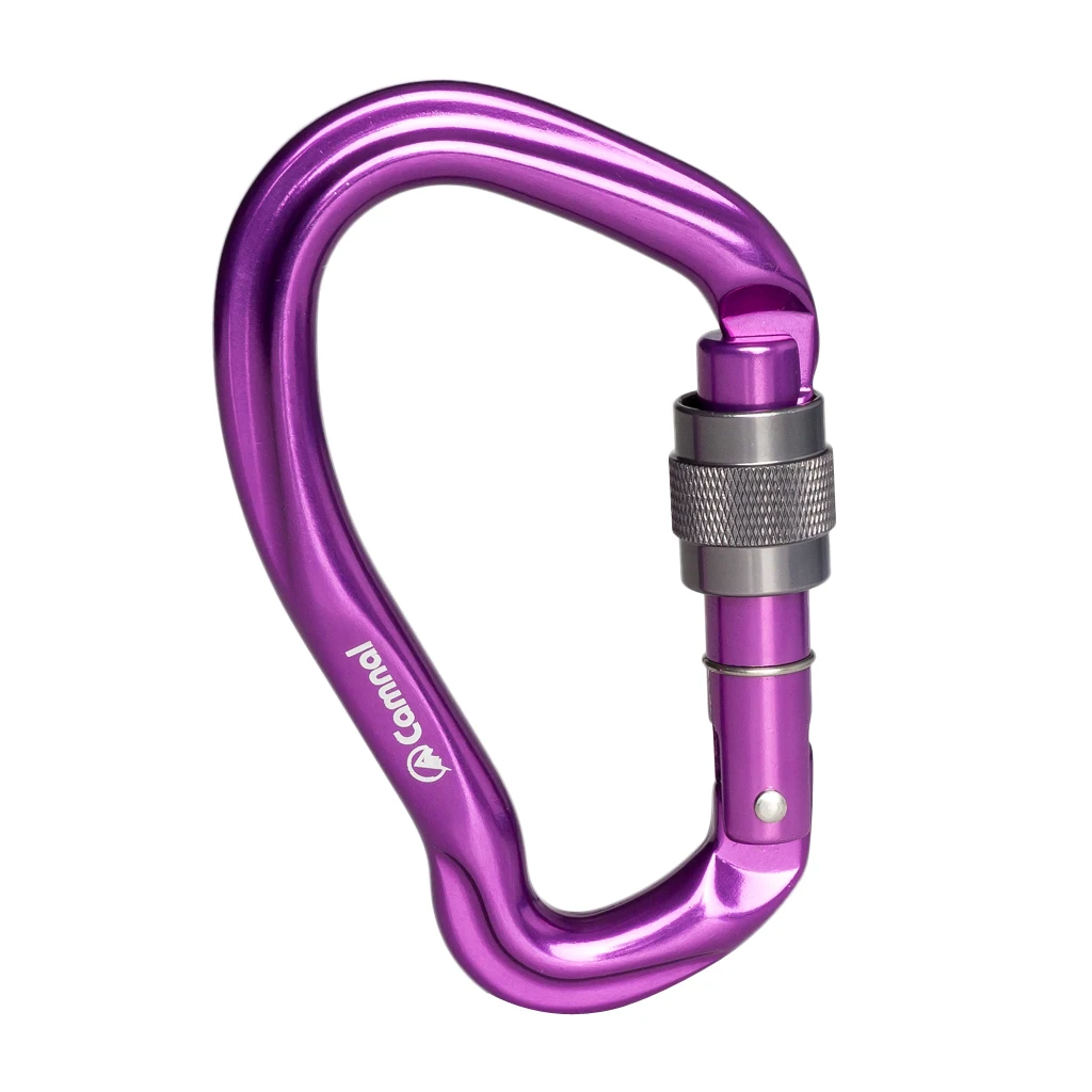 23KN Climbing Carabiner Mountaineering D Type Metal Clip Auto Locking D Carabiner Clip Heavy Duty Rock Climbing Carabiner