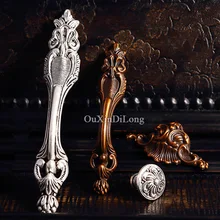 Top Designed 10PCS Furniture Handles European Antique Style Drawer Wardrobe Cupboard Kitchen Cabinet Door Pulls Handles