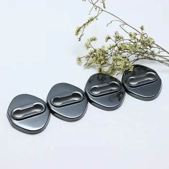 

4PCS high quality Stainless Steel Door Lock Buckle Protective Cover Auto Case For Toyota Aqua 2014 2015 2016 Car Styling