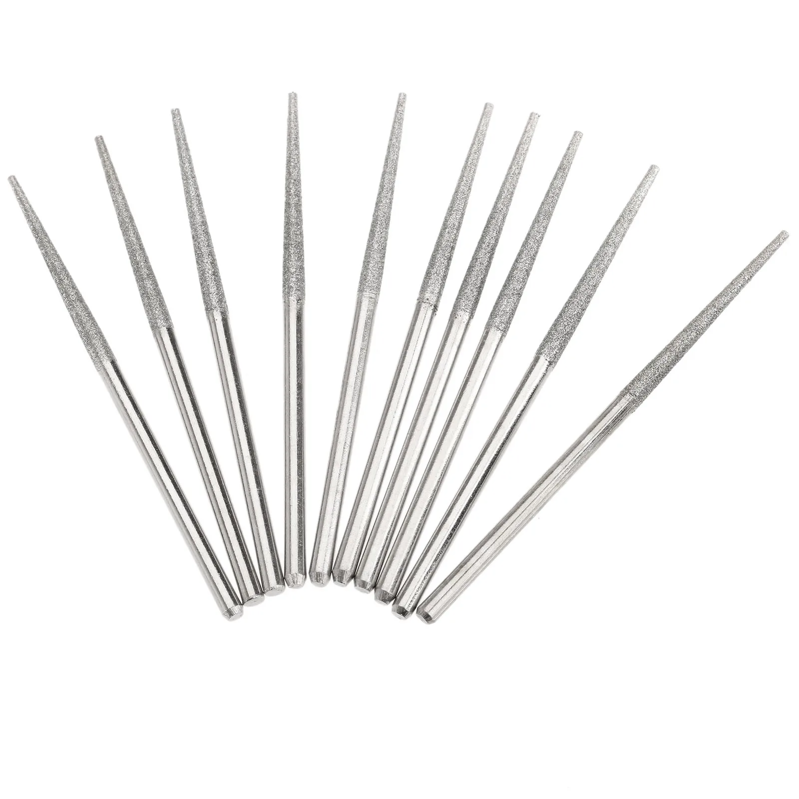 10Pcs Dremel Accesories Mini Drill Diamond Grinding Rods 3mm Shank Bur Bit Diamond Grinding