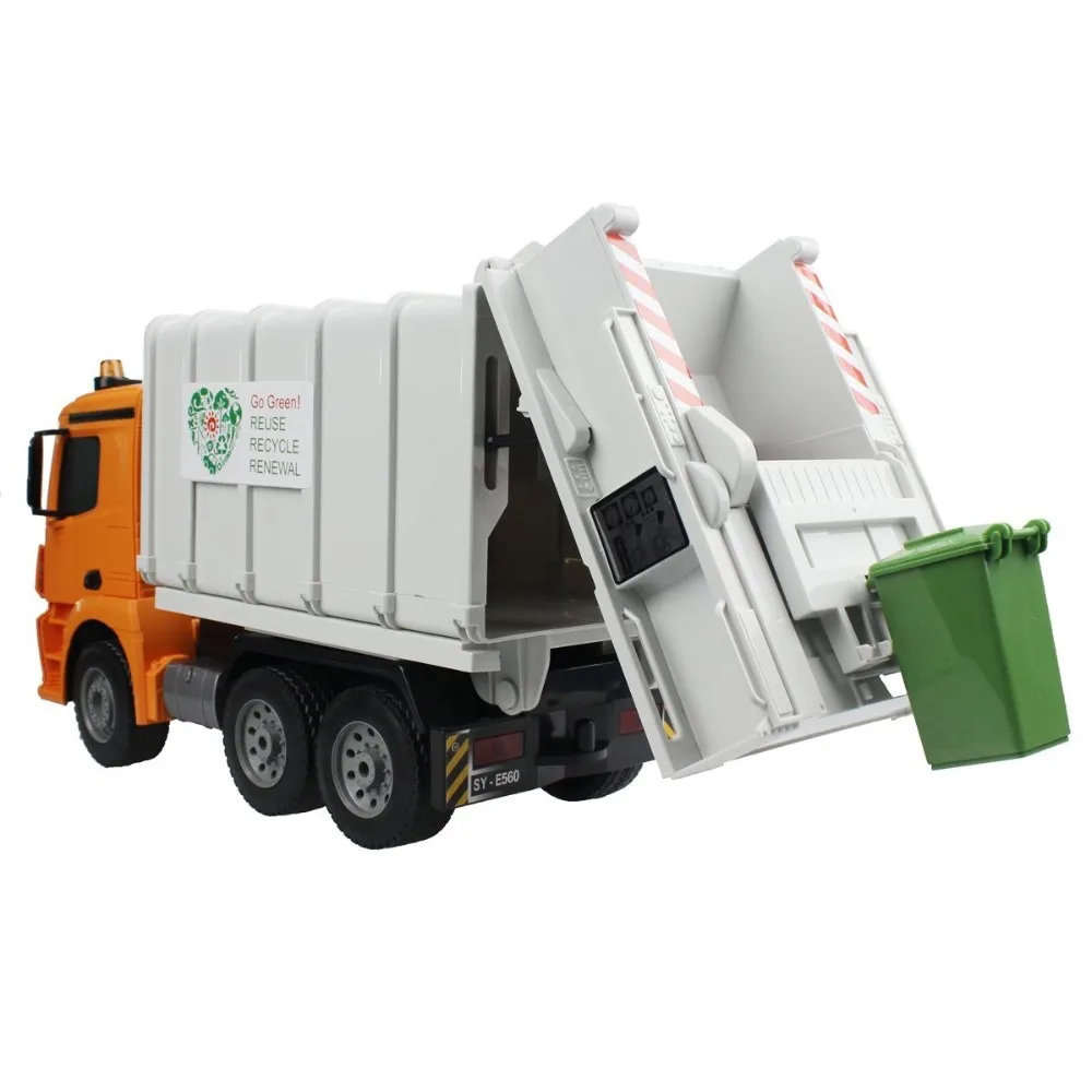 Caminhão de rc Misturador de Cimento Caminhão de Bombeiros Modelo de Veículo de Construção de Controle de Rádio para Brinquedos de Hobby de Presente das Crianças Maior Lixo Guindaste de Hobby Presente das Crianças - 2.4g 16 Brinquedos e hobbies