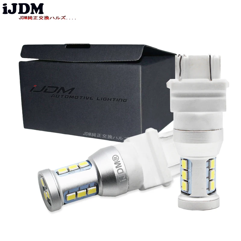 IJDM 3157 светодиодный лампы P27/5 Вт P27/7 Вт T25 3030 12SMD супер яркий 12V Для 2011& вверх Пневматическая Пружина для джипа Grand Cherokee, Габаритные огни