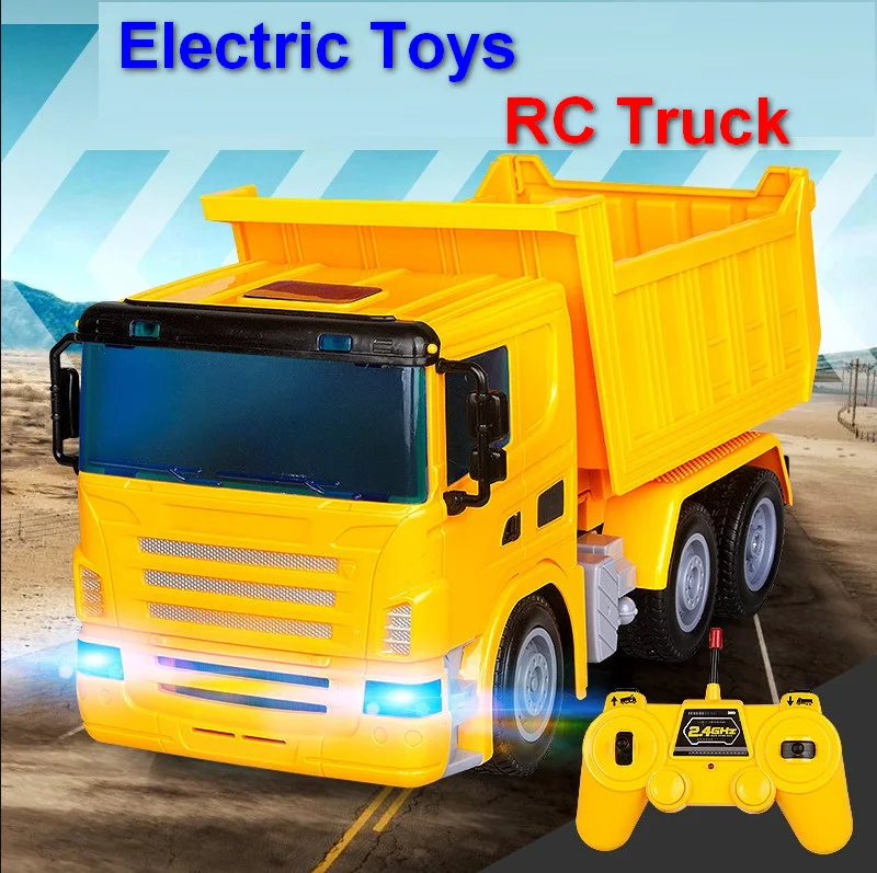 RC truck model electric wireless remote control engineering toys for children kids boys. 