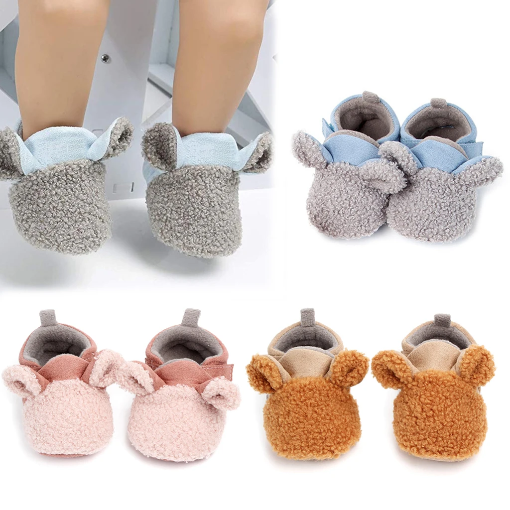 Toddler Baby Soft Sole Shoes Infant Sneakers Winter Warm Boots Trainer 0-15Months