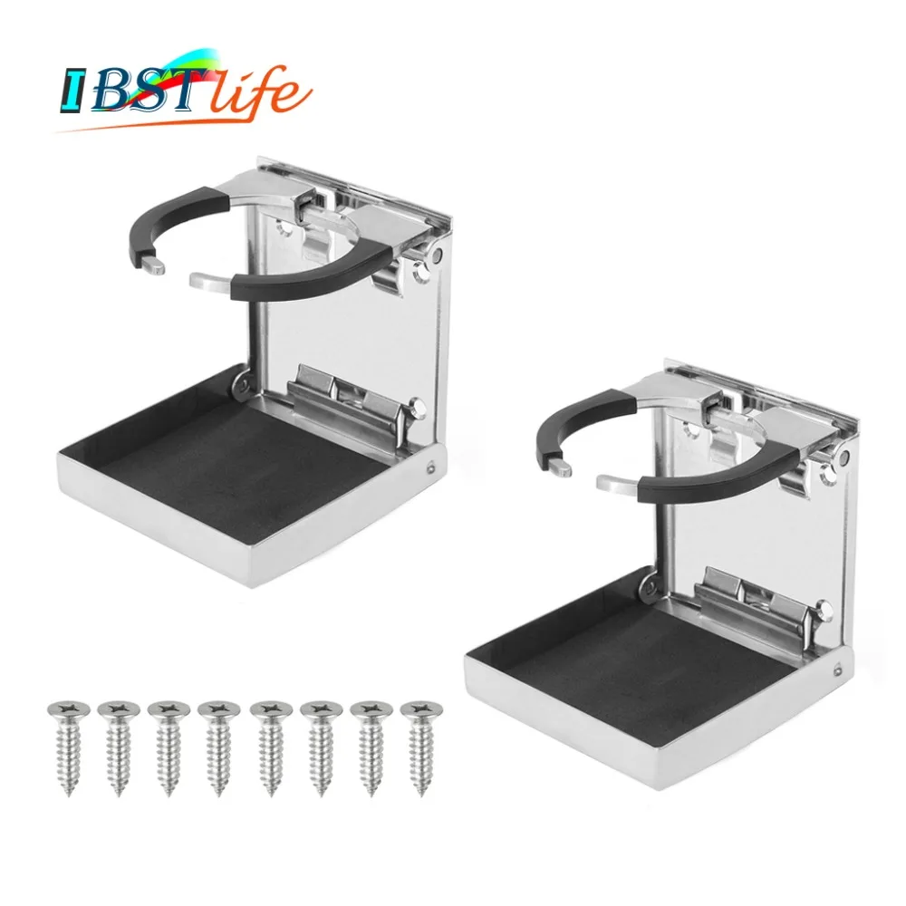 

Stainless Steel 304 Folding Cup Drink Holder Can Bottle Holder Stand Mount Support Auto Car Marine Boat Truck RV Fishing Box