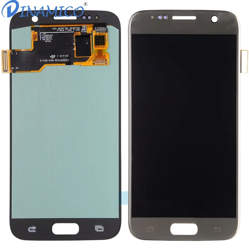 Dinamico S7 lcd для samsung Galaxy S7 дисплей G930F G930L G930S G930 lcd кодирующий преобразователь сенсорного экрана в сборе Замена
