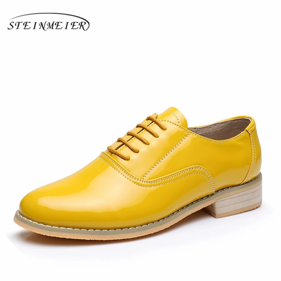 Туфли оксфорды женские из лакированной кожи большие размеры 11|designer flat shoes|flat