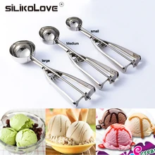 Cuillère à glace en acier inoxydable, pour pâte à biscuits, boule à Melon, boule à creuser, accessoires d'outils de confiserie de cuisine