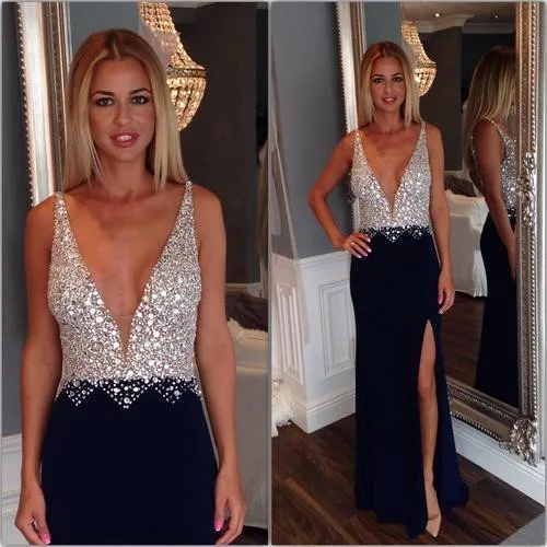 Sexy Deep V-Neck Floor Length Long Prom Dress | Свадьбы и торжества