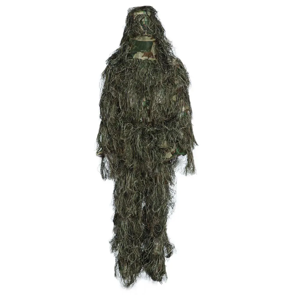 Ghillie костюм охотничий лесной 3D бионический лист Маскировка Униформа CS камуфляж костюмы набор Снайпер джунгли военный поезд охотничья ткань - Цвет: 2