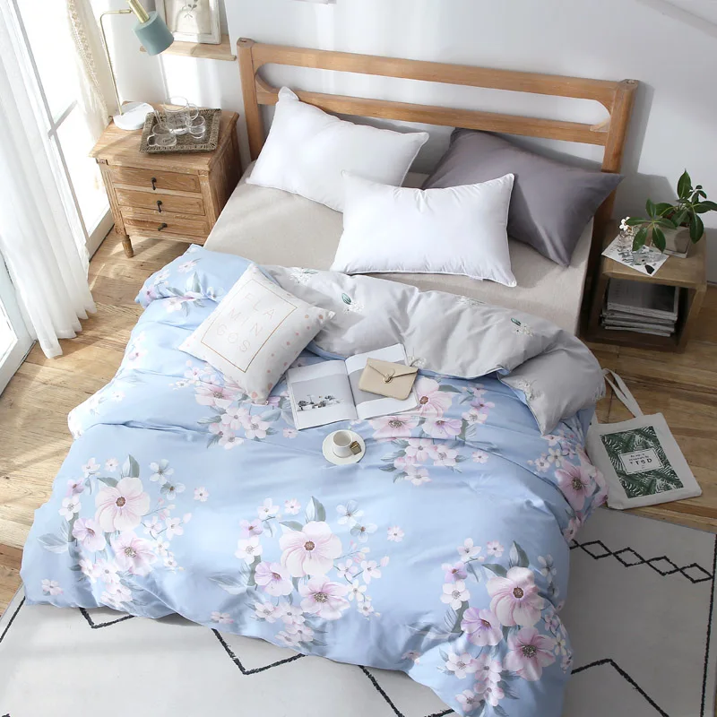 2019 Duvet Cover Modern Blue Print Quilt Cover Skin Care Cotton