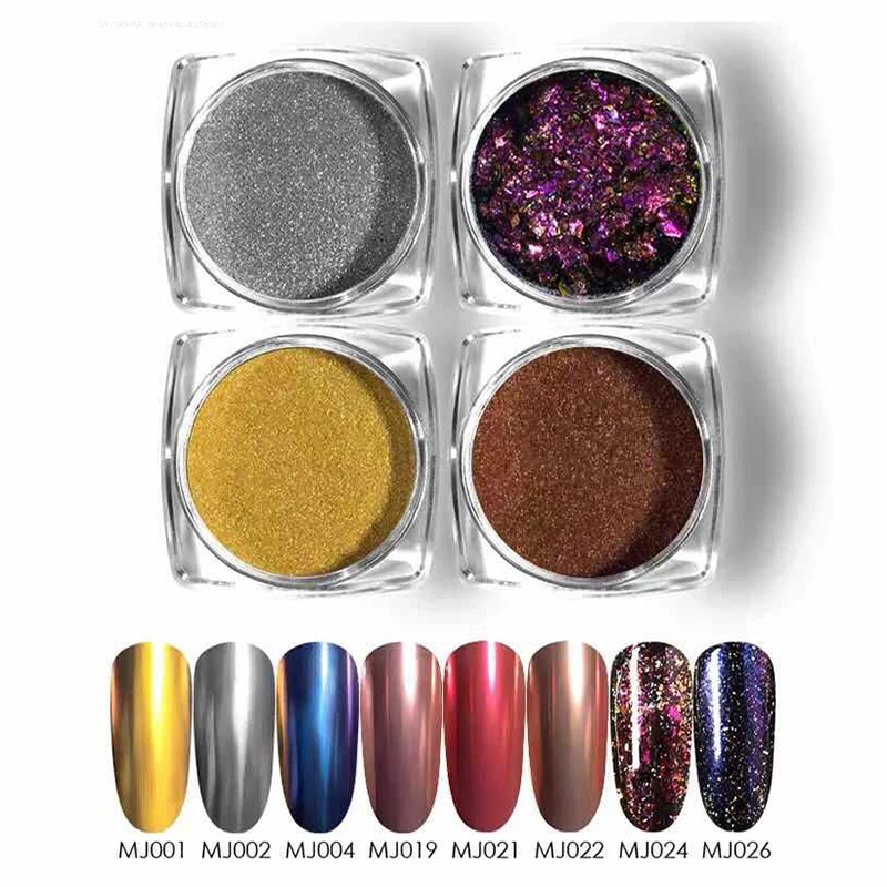 3Pcs Magic Chrome Nail Powder Glitter Mirror Effect Pigment Ultra Thin