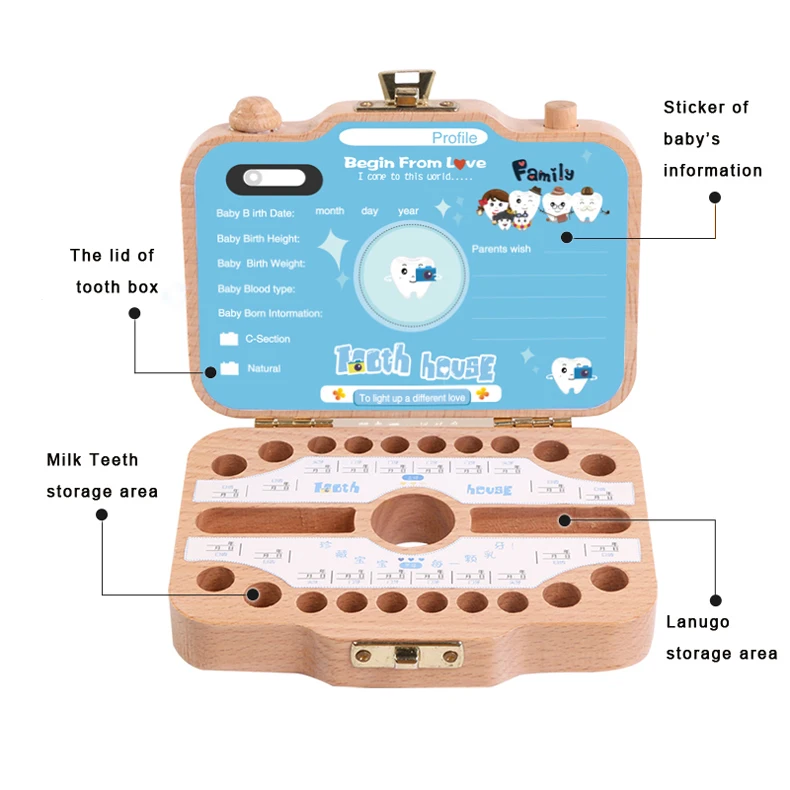 Зуб Коробка органайзер для ребенка сохранить молоко коробка для хранения зубов камера игрушки большие подарки от 3 до 6 лет креативный для детей мальчик и девочка изображение