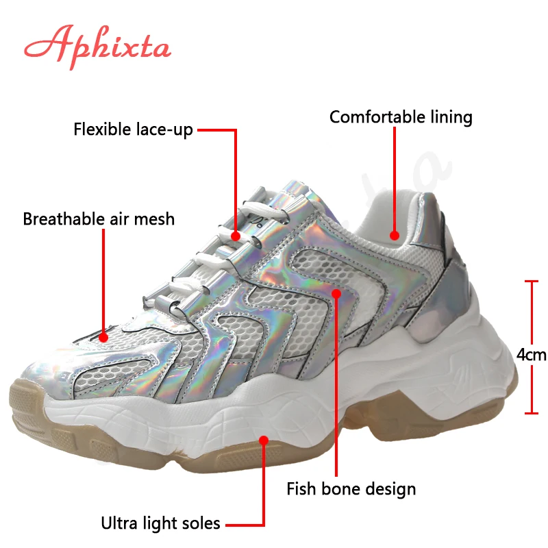 Женские кроссовки Aphixta летние из сетчатого материала на платформе