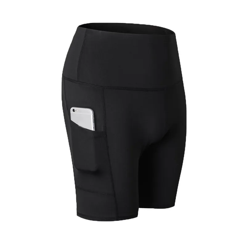 

Women's High Waist Yoga Short Workout Gym Fitness Abdomen Control Training Running Yoga Pocket Yoga Skinny Slim
