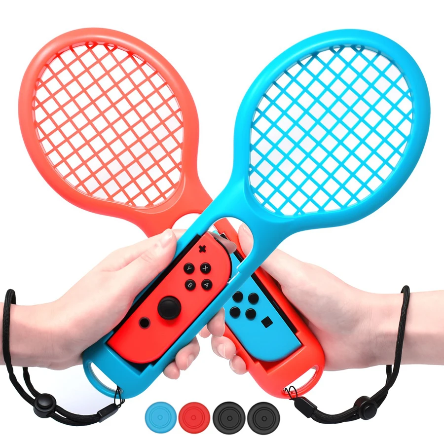 6 в 1 контроллер nintendo Switch для теннисной ракетки с ручкой и 4 колпачками для Nitendo nintendo Switch Joy-con аксессуары для игр