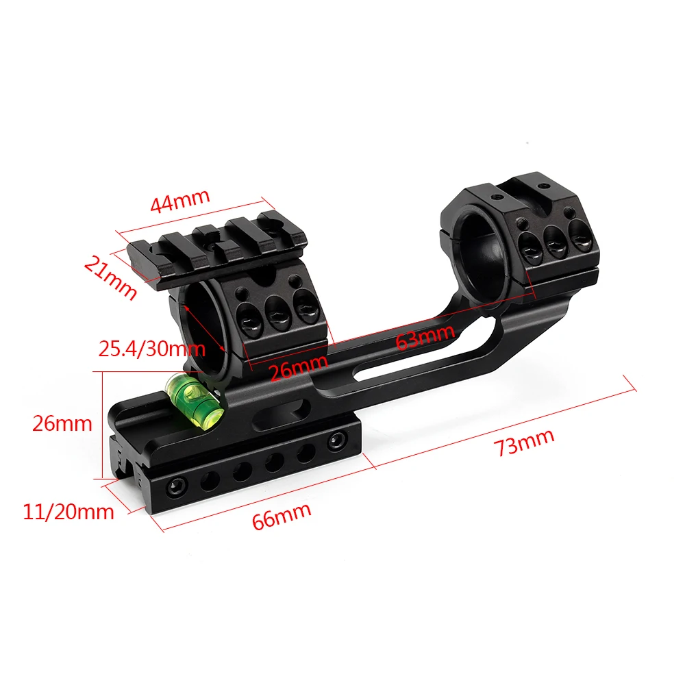 Caça Ohhunt 8 Dovetail 20mm Picatinny Weaver Riflescope Anéis 25.4mm 30mm Offset Escopo Montar Trilho Bolha Nível 11mm 3 - 2 Caça ohhunt 11mm 3 8