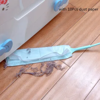 

1PC Long Crevice Dust Brush Non-woven Dust Mites Cleaning Tools Artifact Cleaning Dust Household Cleaning Set +10Pcs Dust Paper