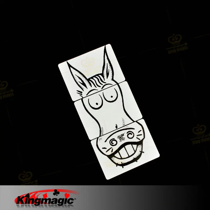 

Beauty Becomes Horse King Magic Trick Props Funny Card Toys Close up Street Magia
