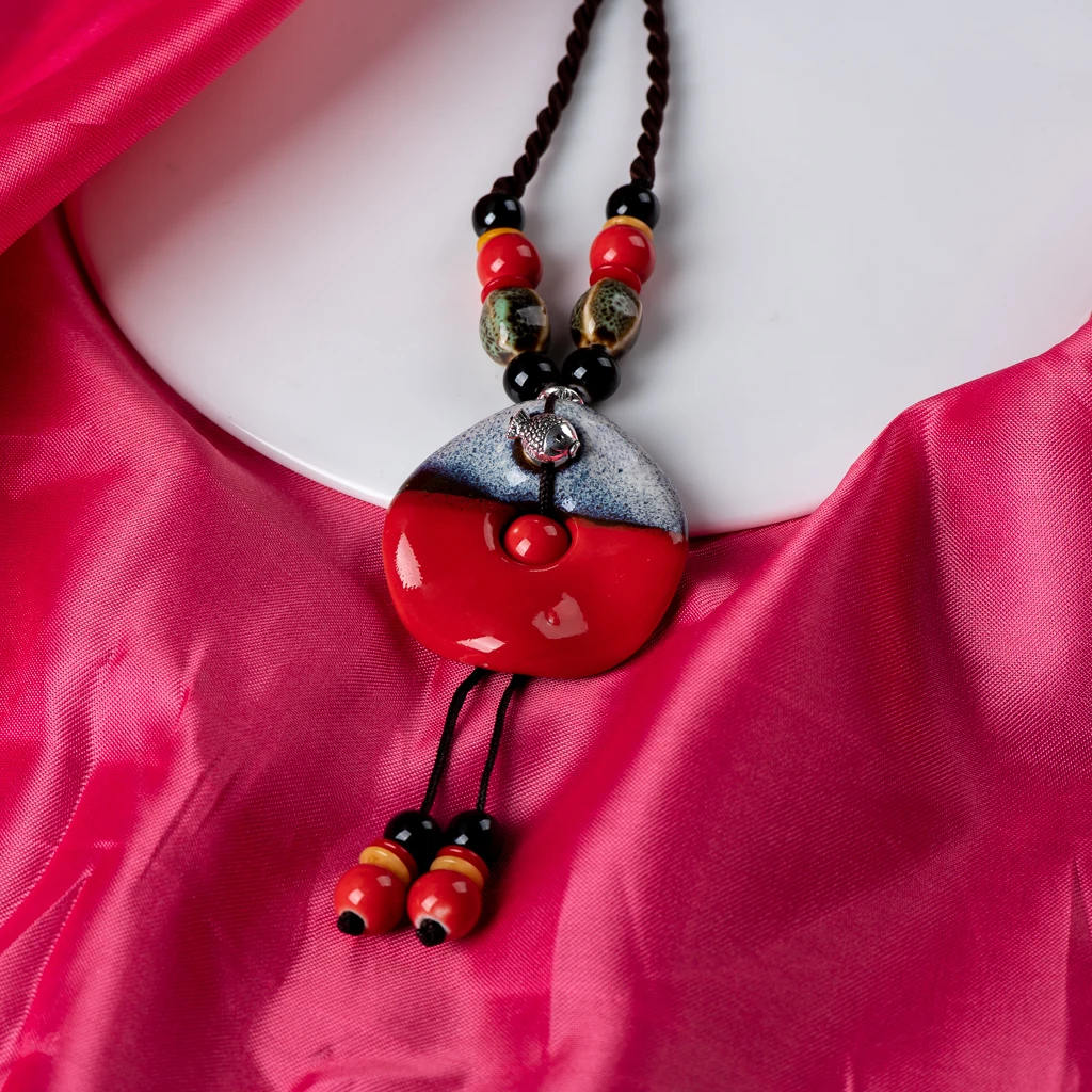 Уникальное керамическое ожерелье в винтажном стиле ювелирные изделия DIY модное ожерелье s для женщин# GY525