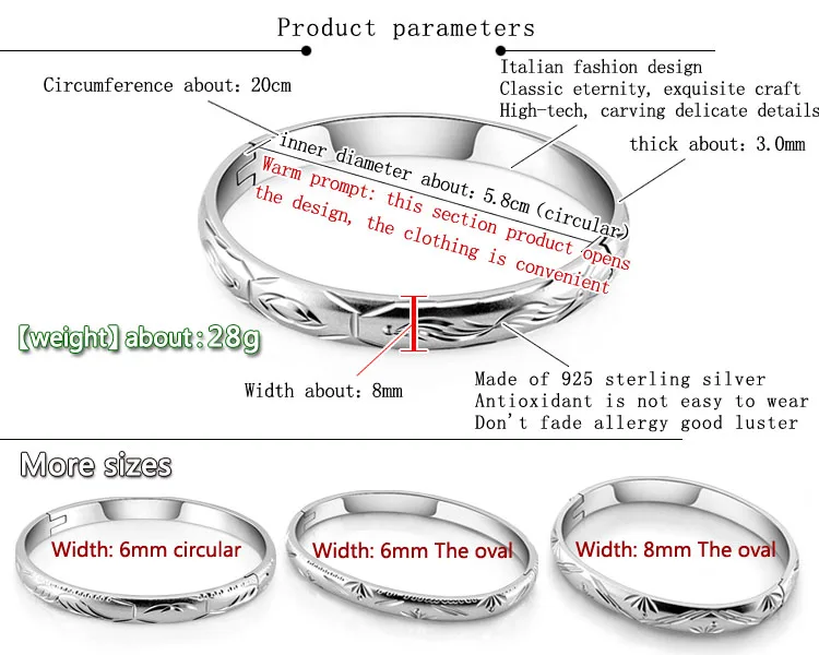 Высокое качество, хит, твердый 925 пробы серебряный браслет, тонкая мода, высокое качество, ювелирные изделия для женщин и мужчин, подарок