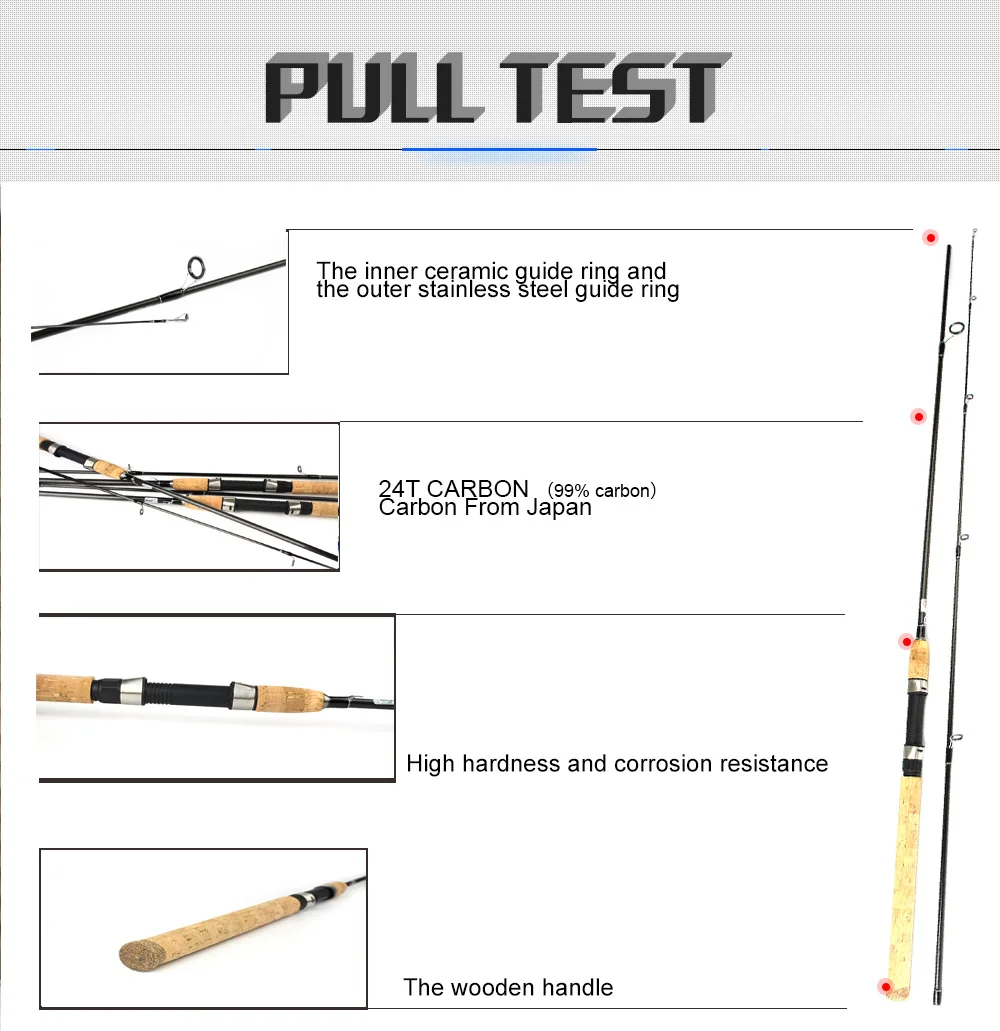 Vara de Pesca Vara de Pesca para Lula Pólo de Pesca Fiação 2.7m C.w 5-25g Super Duro 2 Seções 99% Carbono Isca para Lula Pique Ftk 2.1m - 2.4m 13 High Quality Esporte e Lazer