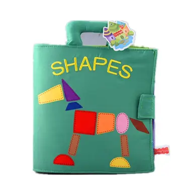 

HobbyLane Cartoon Tangram Puzzle Shape Cloth Book Baby Infants Intelligence Development Infant Educational Toys Cloth Books