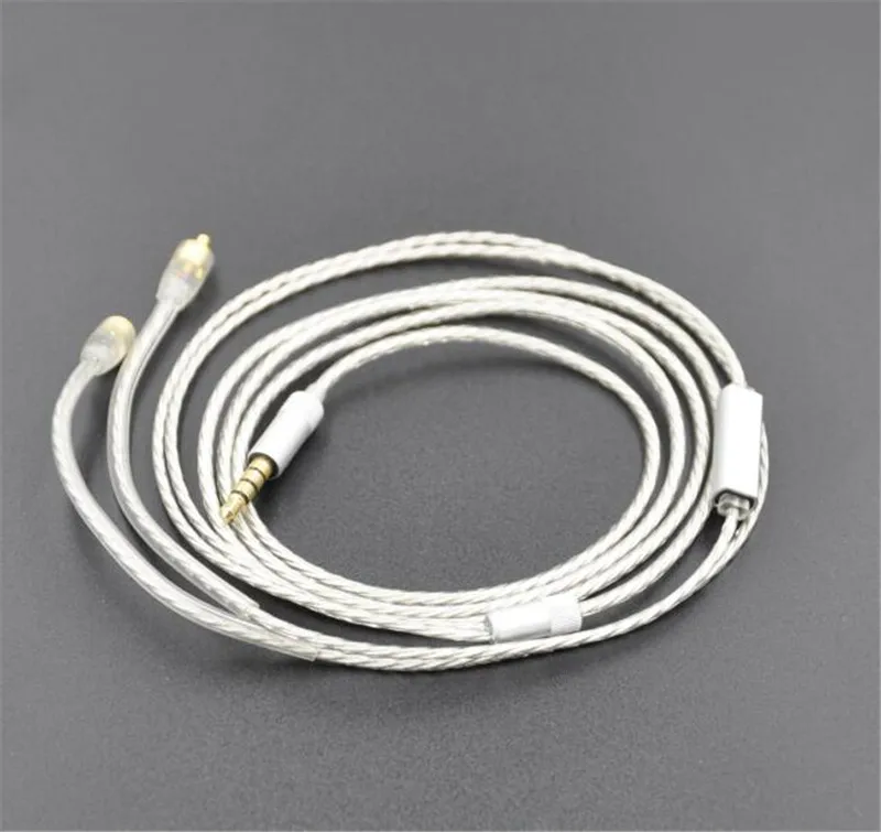 Wooeasy X4 одиночный посеребренный кабель для наушников обновленный Shure SE425 SE215 SE315 UE900