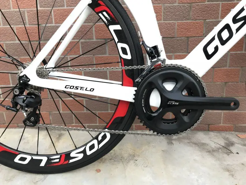 Cheap Costelo Aeromachine monocoque one piece mould disc road bicycle carbon bike complete bicycle completo bicicletta R8000 group 12