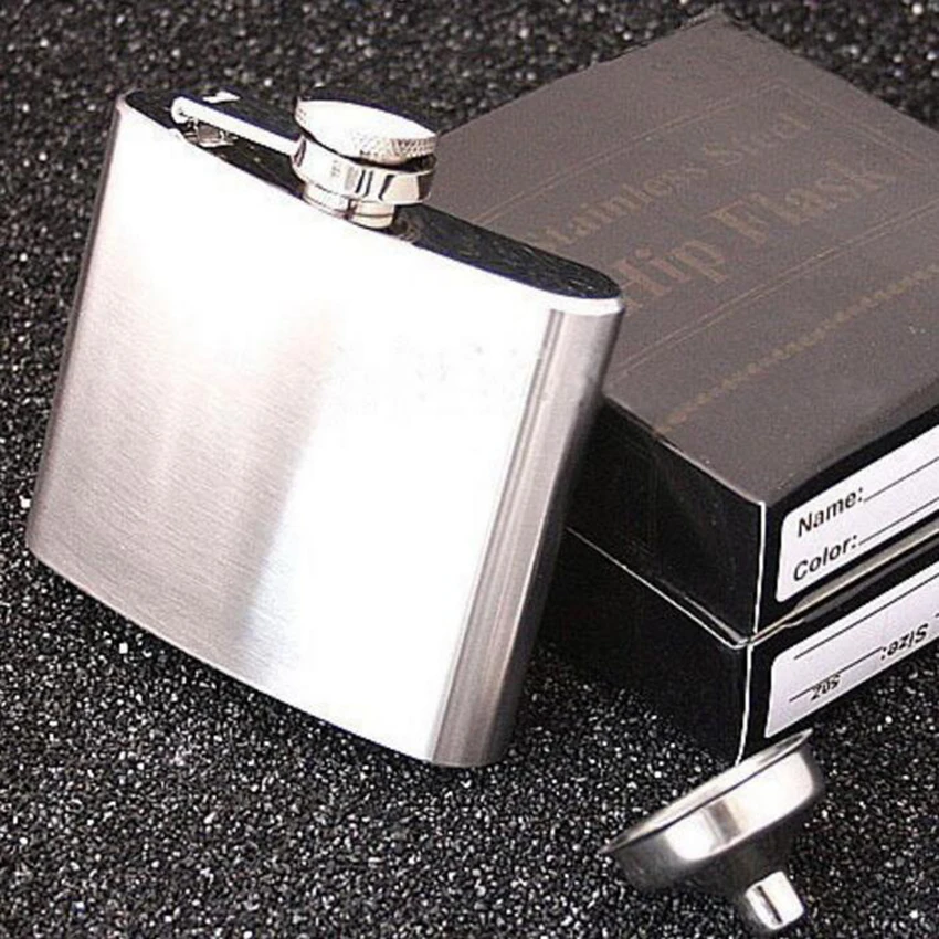Delicate Stainless Steel vodka bottle Portable 5oz Mini Hip Flask Alcohol Flagon Keychain whisky Drinkware flask | Дом и сад