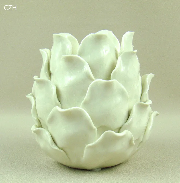 Ceramic Lotus Flower Petals Tealight Candlestick Candle Holder Home Decor