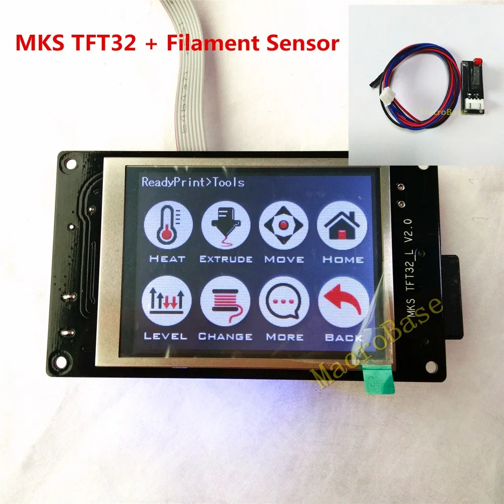 3d Printer Parts e Accessories mks tft32 v2.0 reprap inteligente With : Filament Sensor