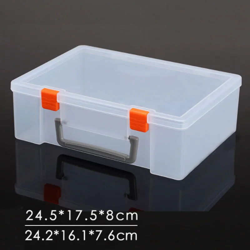 Cuboid PP Plastic Storage Box Clear Case Jewelry Tool Container