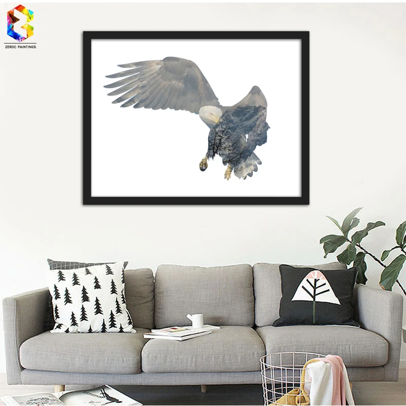 

Silhouette of Eagle with Snowberg Canvas Art Print Painting Poster, Wall Picture for Home Decoration, Home Decor